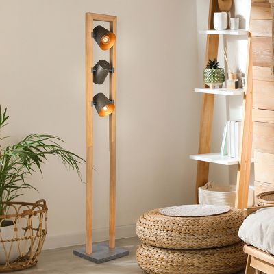 Nickel Leselampe Stehlampe Vintage, Keira, mit Schalter