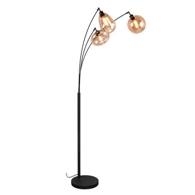 Bernstein Stehlampe Design, Sybren, mit Schalter