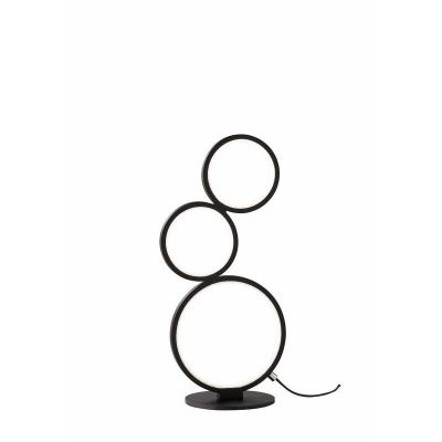 Schwarze Tischleuchte Modern, Robon, 17W, 3000K LED, mit Schalter