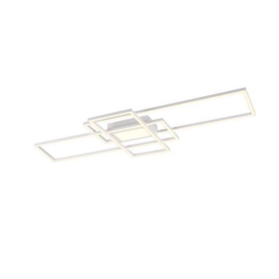 Weiße Deckenlampe Modern, Retan, 60W, warm- bis kaltweiß einstellbare LED, mit Fernbedienung