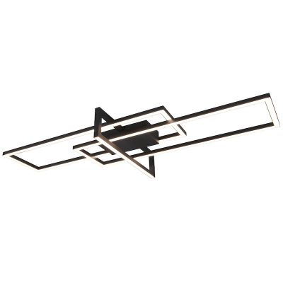 Schwarze Deckenlampe Modern, Hatun, 34W, 3000K LED