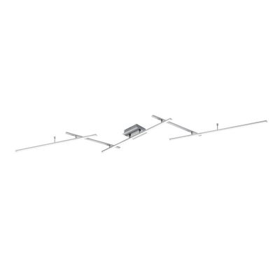 Nickel Deckenlampe Modern, Nadja, 22W, RGBW LED, mit Fernbedienung