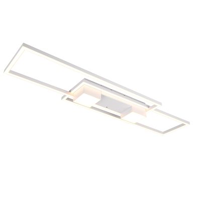 Weiße Deckenlampe Design, Sohaib, 37W, warm- bis kaltweiß einstellbare LED, 3-stufig dimmbar