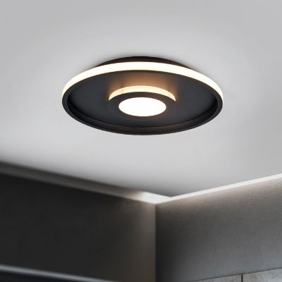 Schwarze Badezimmer Deckenleuchte Modern, Kayla, 35W, 3000K LED, IP44