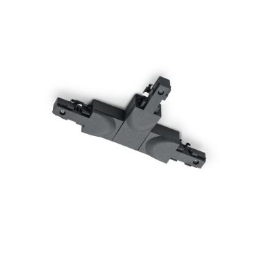 Schwarzes T-Stück mit Führung links