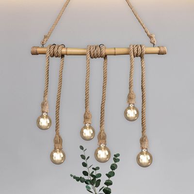 Holz Pendelleuchte Esszimmer Braun, Joaquin