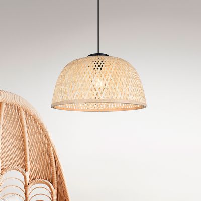 Rattan Pendelleuchte Braun, Laut