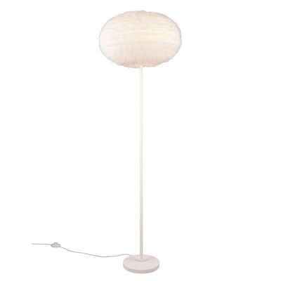 Beige Stehlampe Stoff, Vijay, mit Schalter