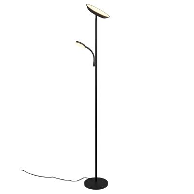 Schwarze Stehlampe Modern, Shahid, 17W, warm- bis kaltweiß einstellbare LED, mit Touch-Dimmer
