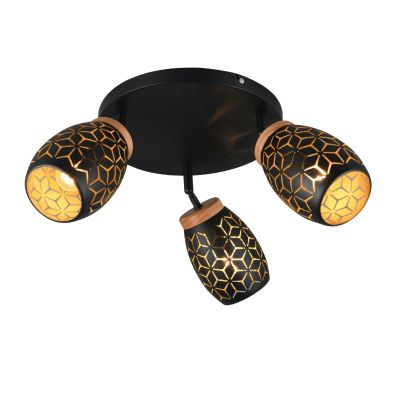 Schwarze Deckenstrahler Modern, Delana