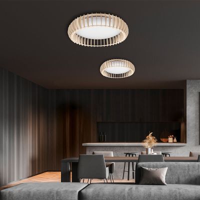 Weiße Deckenlampe Modern, Bilge, 38W, warm- bis kaltweiß einstellbare LED, mit Fernbedienung