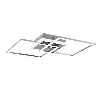 Chrom Deckenlampe Modern, Semira, 25W, 4000K LED, 3-stufig dimmbar