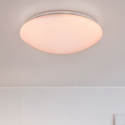 Weiße Deckenlampe Modern, Neda, 18W, warm- bis kaltweiß einstellbare LED, mit Fernbedienung