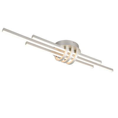 Nickel Deckenlampe Modern, Saloua, 20W, 3000K LED, 3-stufig dimmbar