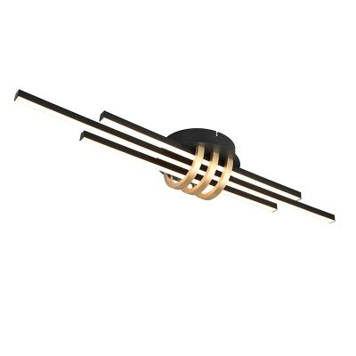 Schwarze Deckenlampe Modern, Saloua, 20W, 3000K LED, 3-stufig dimmbar