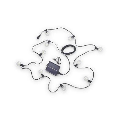 Lichterkette mit Solarenergie, 10 Lampen, 2700K, 0,5W