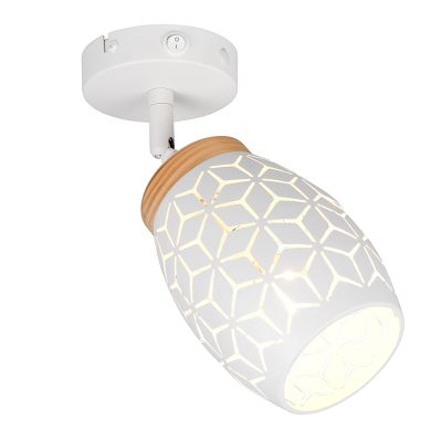 Weiße Wandstrahler Modern, Delana, mit Schalter