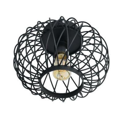 Industrielle Deckenlampe Schwarz, Asli