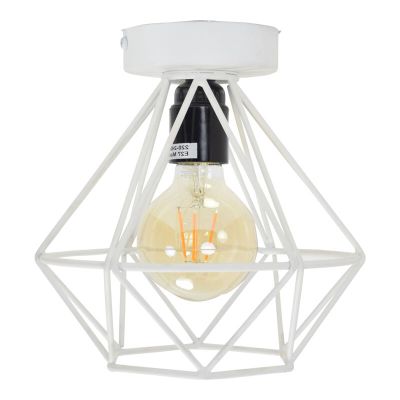 Industrielle Deckenleuchte Weiß, Merlon