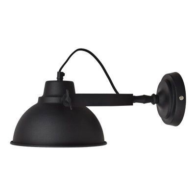 Industrielle Wandleuchte Schwarz, Fellen