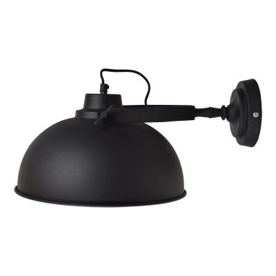 Industrielle Wandleuchte Schwarz, Fellen