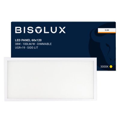 Bisolux LED Panel 120x60 - 60W - 3000K - Dimmbar - UGR<19 - Side-lit