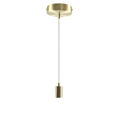 Aluminium Pendelleuchte ohne Schirm Gold, Rika