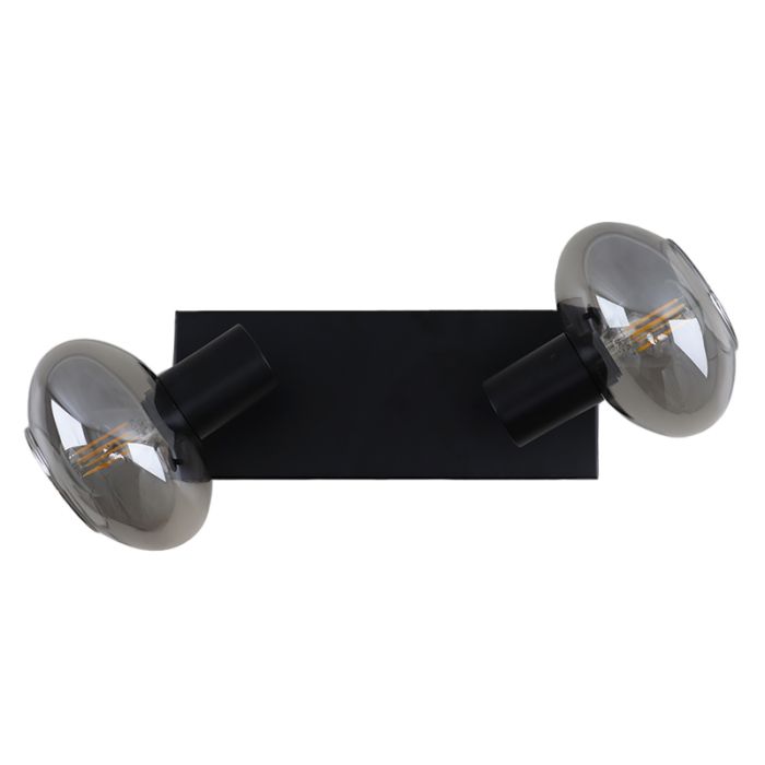 Design Deckenstrahler Skip, Glas, schwarz