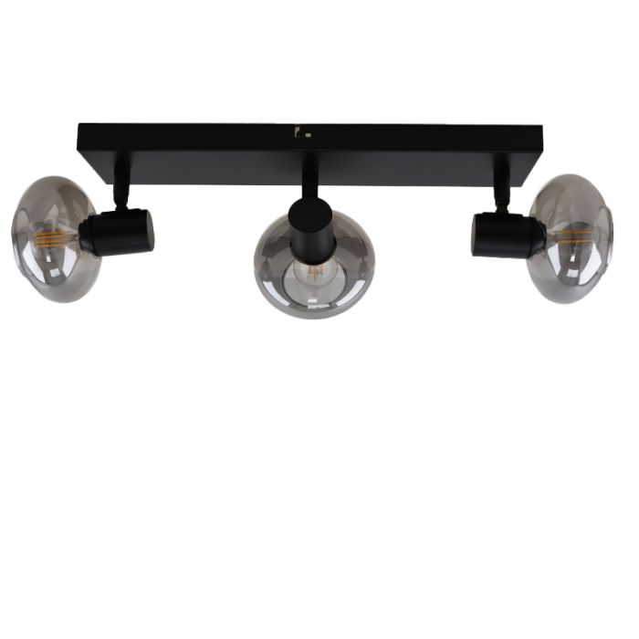 Design Deckenstrahler Skip, Glas, schwarz