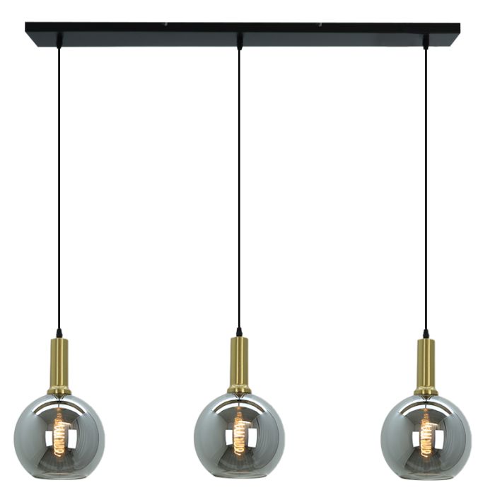 Aluminium Pendelleuchte ohne Schirm Gold, Rika