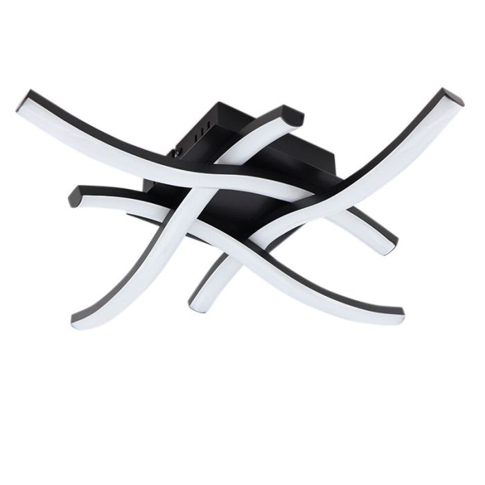 Moderne Deckenleuchte Schwarz, Julian, 16W, 2700K LED, 3-stufig dimmbar