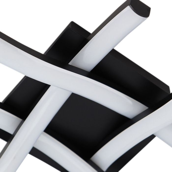 Moderne Deckenleuchte Schwarz, Julian, 16W, 2700K LED, 3-stufig dimmbar