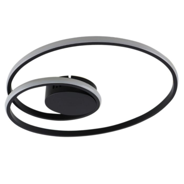Moderne Deckenleuchte Schwarz, Levy, 20W, 2700K LED, 3-stufig dimmbar