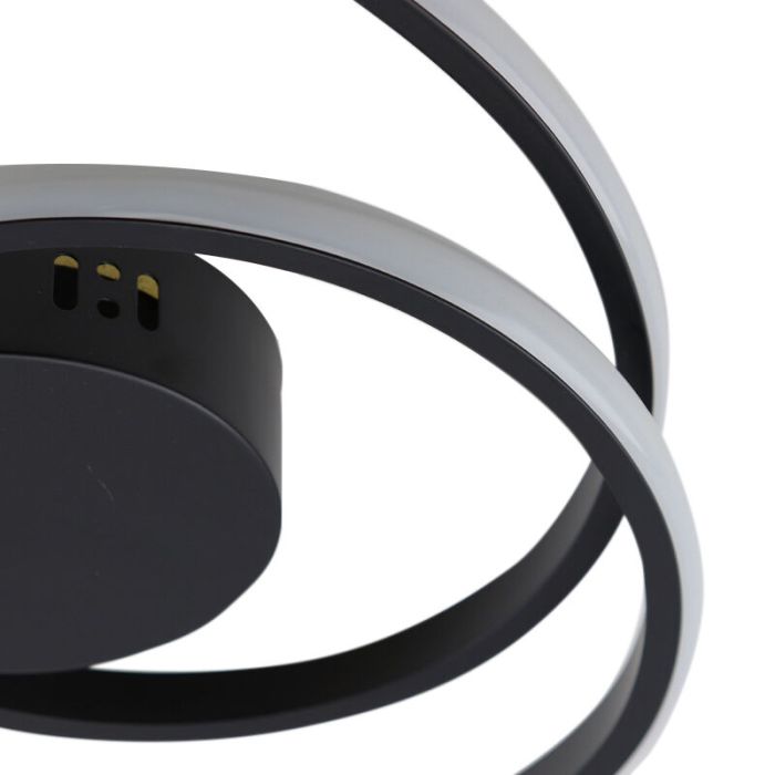 Moderne Deckenleuchte Schwarz, Levy, 20W, 2700K LED, 3-stufig dimmbar
