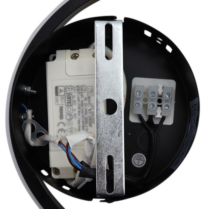 Moderne Deckenleuchte Schwarz, Levy, 20W, 2700K LED, 3-stufig dimmbar