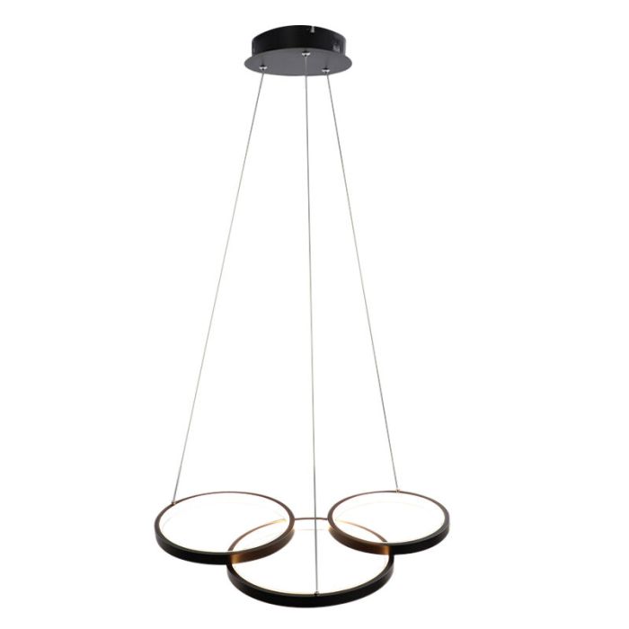 Design Pendelleuchte Schwarz, Thalia, 36W, 2700K LED, 3-stufig dimmbar