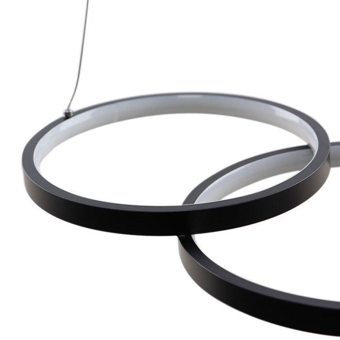 Design Pendelleuchte Schwarz, Thalia, 36W, 2700K LED, 3-stufig dimmbar