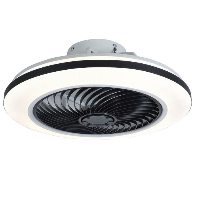 Moderne Deckenventilator Schwarz, Gonda, 40W, 3000K LED, mit Fernbedienung