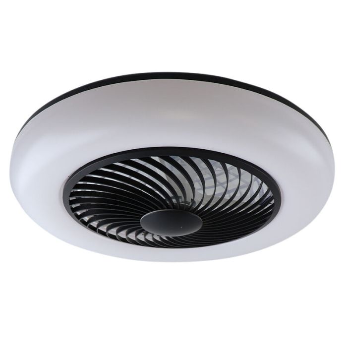 Moderne Deckenventilator Schwarz, Gonda, 40W, 3000K LED, mit Fernbedienung