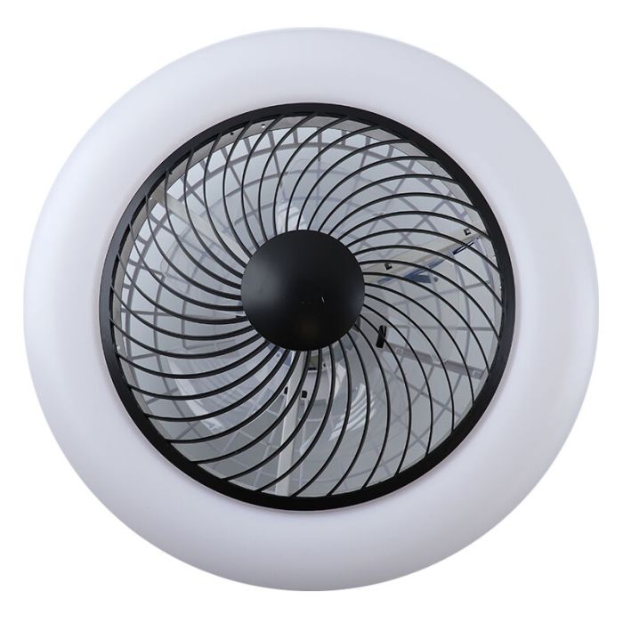 Moderne Deckenventilator Schwarz, Gonda, 40W, 3000K LED, mit Fernbedienung