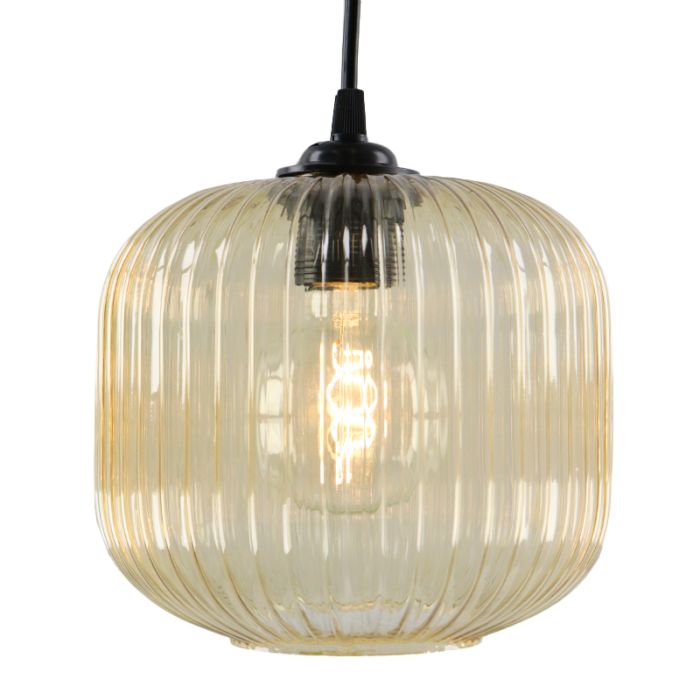 Retro Pendelleuchte Bernstein, Charlois