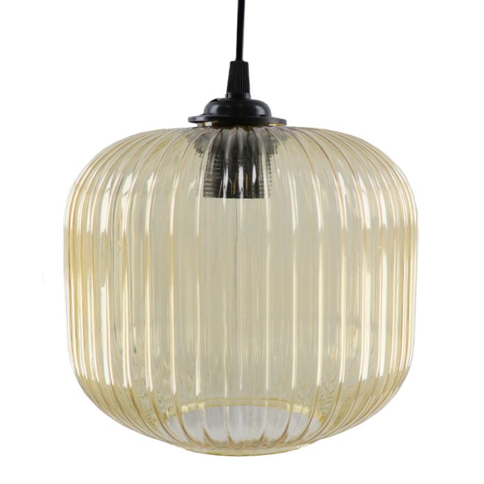 Retro Pendelleuchte Bernstein, Charlois