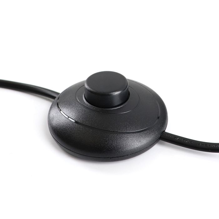 Design Stehlampe Skip, schwarz, Glas, Mit Schalter