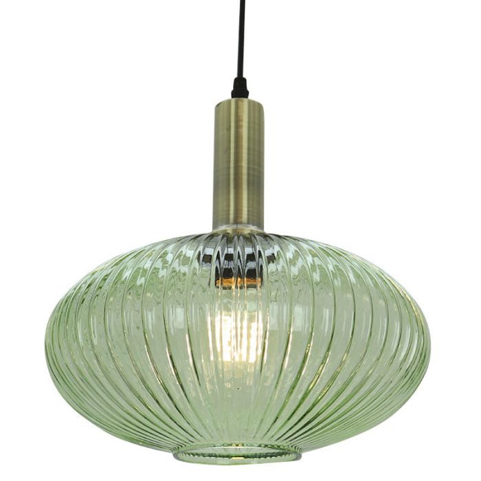 Retro Pendelleuchte Grün, Charlois