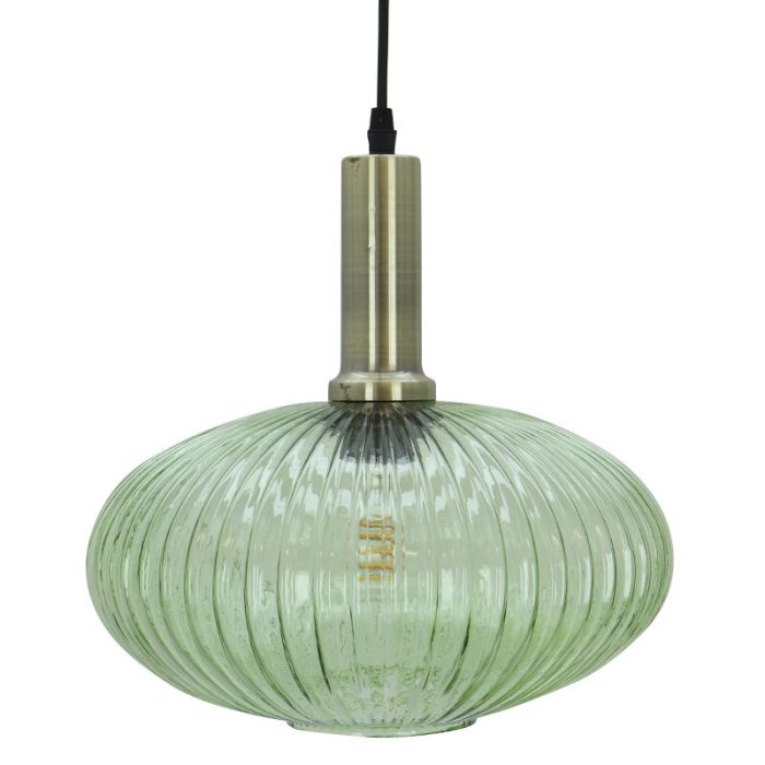 Retro Pendelleuchte Grün, Charlois
