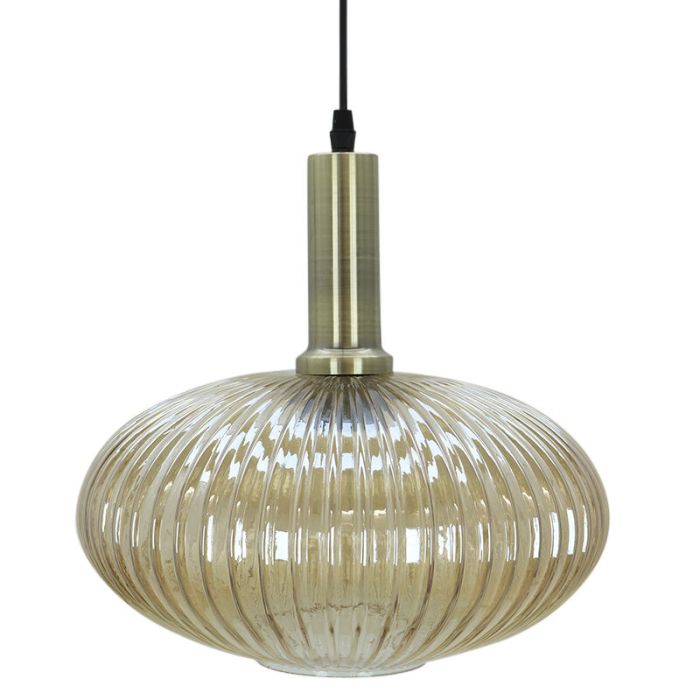 Retro Pendelleuchte Bernstein, Charlois