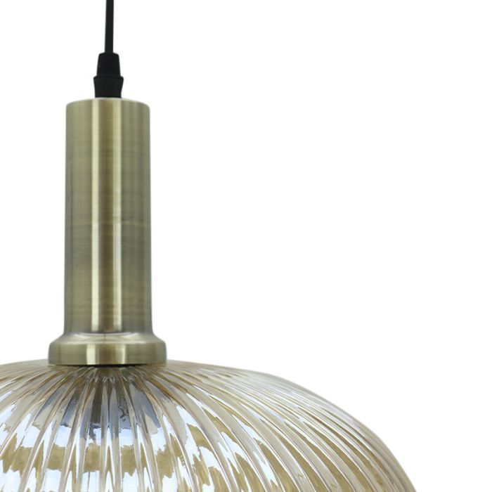 Retro Pendelleuchte Bernstein, Charlois
