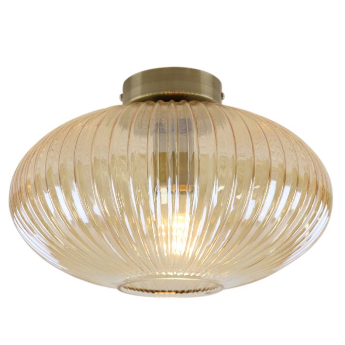 Retro Deckenlampe Bernstein, Charlois