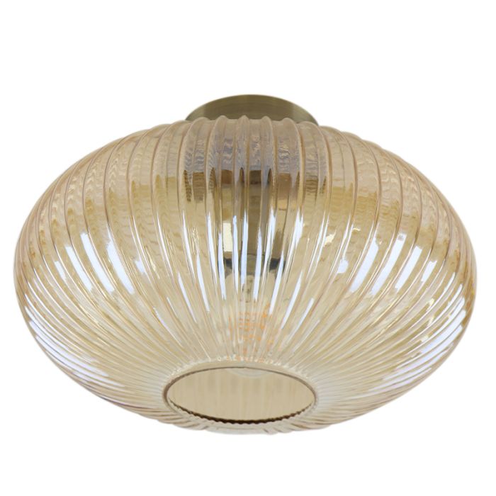 Retro Deckenlampe Bernstein, Charlois