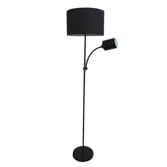 Moderne Leselampe Stehlampe Schwarz, Zev, mit Schalter